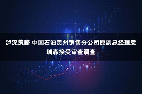 泸深策略 中国石油贵州销售分公司原副总经理袁瑞森接受审查调查