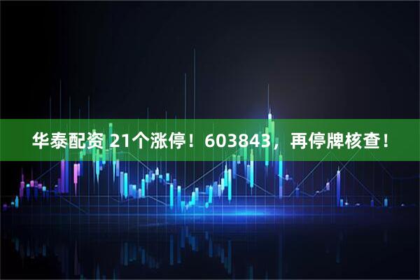 华泰配资 21个涨停！603843，再停牌核查！